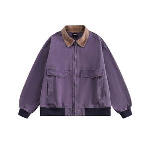 P18562メンズ ヴィンテージ アウター  ジャケット 2024秋冬新作 コントラスト色 ポケット