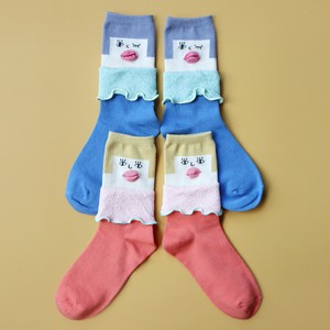 【2足組】マチルダとイザベラクルーソックス2P【レディース】