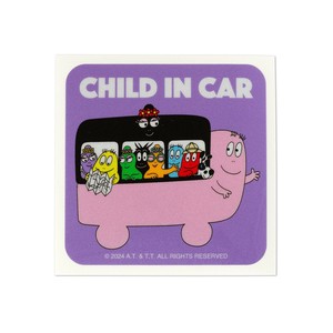 バーバパパ　反射カーステッカー　CHILD IN CAR　パープル　CKBP035-4