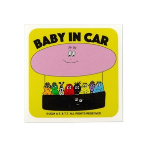 バーバパパ　反射カーステッカー　BABY IN CAR　イエロー　CKBP035-1