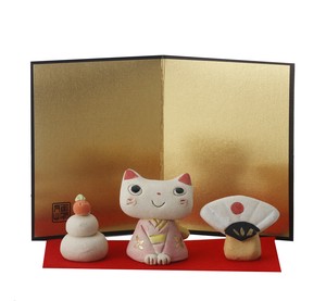 迎春猫飾り（鏡餅）
