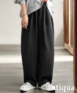 [antiqua] Full-Length Pant Design Ladies fashion Tuck Pants