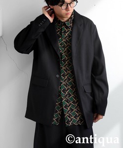[antiqua] Button Shirt Retro Pattern Men's
