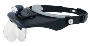 シンワ測定 ルーペ W-5 双眼ヘッドルーペ 1.2〜3.5倍 LEDライト付 75737