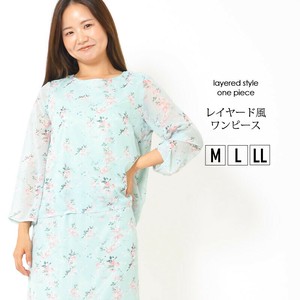 Casual Dress Round Neck Floral Pattern