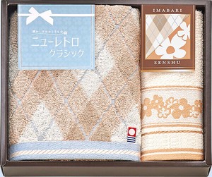 Imabari Towel Hand Towel Check Pattern Senshu Towel Face Made in Japan