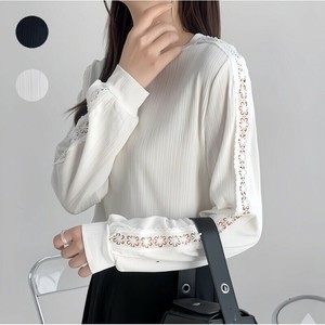 レディース 春中空レース スリーブ スリミング 万能 T シャツ トップ