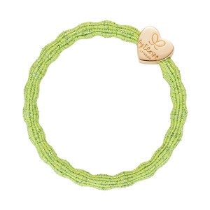 【ByEloise】Metallic Gold Heart Apple Green ヘアゴム ヘアアクセサリー ブレスレット