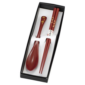 Bento Cutlery Red Cherry Blossoms Made in Japan