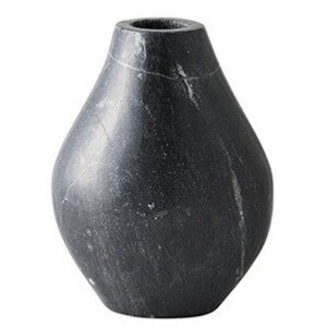 マーブル ベース フラット ブラック 花瓶 花器　フラワーベース インテリア おしゃれ
