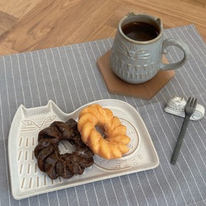【Decole】FIKA テーブルウェア 箸置き&スプーン&マグ&プレート 猫