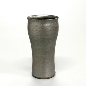 【信楽焼】銀結晶 ビアカップ（日本製）