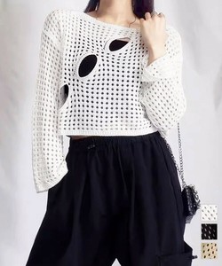 国内即納 メッシュ編み サマーニット レディース夏