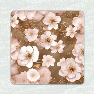 【SAKE（酒）GOODS】ラバー コースター 桜 SK02-W-2
