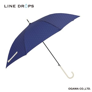 LINEDROPS ピンドット　長傘　ネイビー