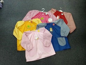 キッズ　無地ベース子供スモック【保育園・幼稚園・小学校】　エプロン