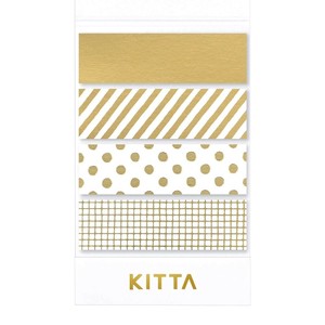 【キングジム】KITTA（キッタ） KITH001 ミックス(ゴールド箔)　/ マスキングテープ