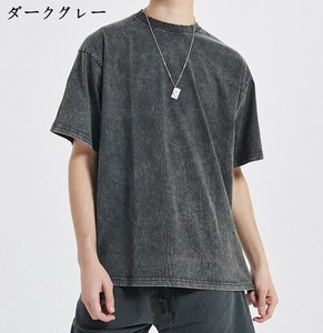 Tシャツ 半袖 ラウンドネック ゆったり 無地 快適 男女兼用  8808#BQQ372