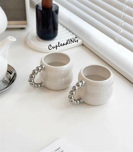 ＜人気商品＞早い者勝ち お茶カップ 手作り コーヒーカップ 洗練された 異形 メッキパール マークカップ