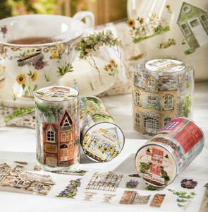 Washi Tape Muchu-teiin series Transparent PET roll seal