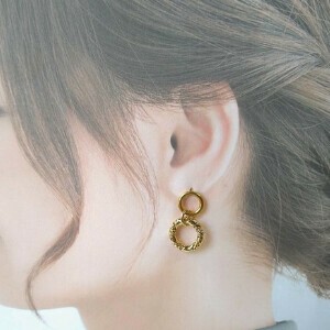 Pierced Earrings Gold Post