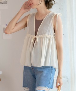 Vest/Gilet Front/Rear 2-way V-Neck Sheer S/S