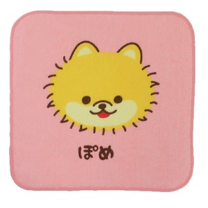 【ハンドタオル】ワンワンワールド プリントミニハンカチ ぽめ