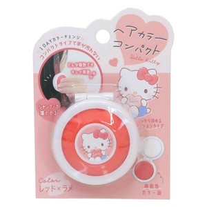 【取寄品】ハローキティ ヘアカラーコンパクト レッド×ラメ