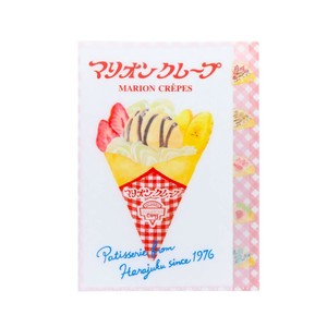【ポケットファイル】街のかわいいお店屋さん ダイカットクリアファイル5P 5ポケット A4 マリオンクレープ