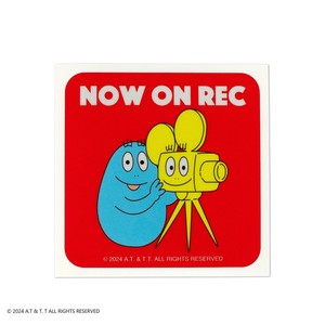 バーバパパ　反射カーステッカー　NOW ON REC　レッド　CKBP035-6