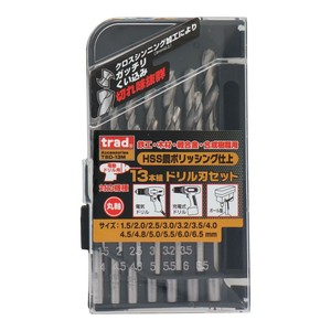 TRAD　鉄工ドリルセット　13PCS　TSD-13M　820308