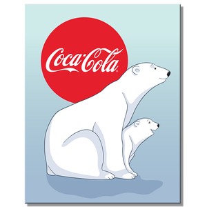 【コカ・コーラ グッズ】ティン サイン Coke Mama Bear CC-DE-MS2857