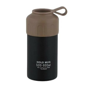 ベストコ ペットボトルホルダー ペットボトルクーラー ステンレス 保冷 保温 500〜600ml用 ブラック