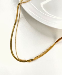 【サージカルステンレス 316L】2連 スネーク ボールチェーン ネックレス /  金属アレルギー対応