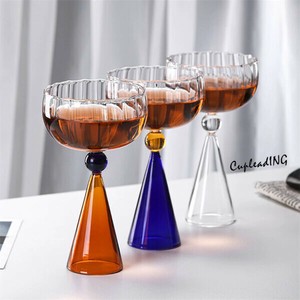 【定番商品】INSスタイル 家庭用 トレンド コーヒーカップ グラス ワイングラス 宴会場 ハイフット お祝い