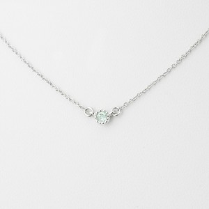 Aquamarine/Coral Necklace Natural Stone Pendant