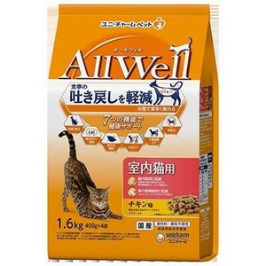 AllWell 室内猫用 チキン味 1.6kg(400g×4袋)