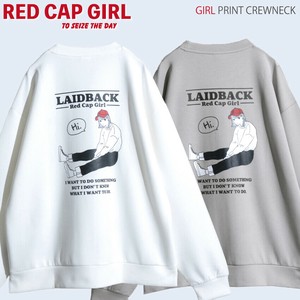 【SPECIAL PRICE】RED CAP GIRL シルクタッチ ダンボールニット バックプリント クルーネック