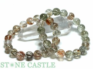 ☆高品質☆【ブレスレット】ブラックタイチンスーパーセブン (3A) (約10.5〜11mm) 【パワーストーン】