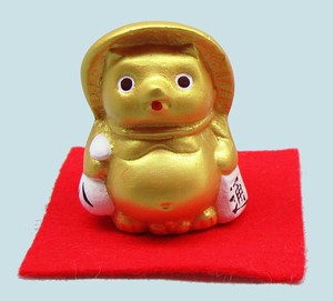 金　豆タヌキ【日本製・萬古焼】
