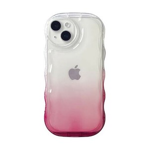 iPhone 15/14/13対応ケース グラデーション ラズベリー i37FiJS15