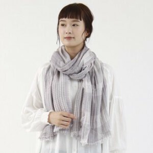 披肩 披肩 女士 可爱 礼盒/礼品套装 格子图案