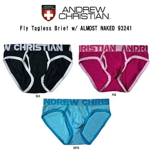 ANDREW CHRISTIAN(アンドリュークリスチャン)ブリーフ 前開き フルバック メンズ 男性用 下着 パンツ 93241