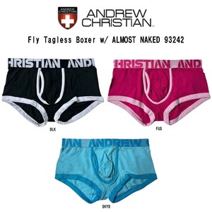 ANDREW CHRISTIAN(アンドリュークリスチャン)ボクサーパンツ 前開き メンズ 男性用 下着 パンツ 93242