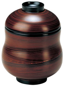 ひさご小吸椀 茶刷毛目 M