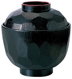 耐熱 亀甲小吸椀 黒天朱 TA