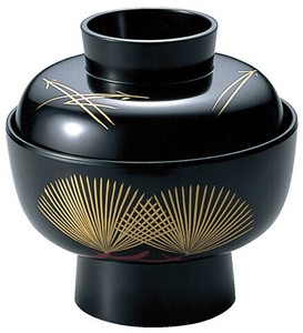 4寸古代椀 松葉 TA
