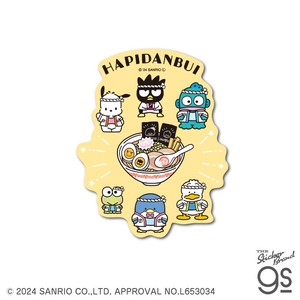 サンリオキャラクターズ ダイカットステッカー はぴだんぶい ラーメン sanrio インバウンド JAPAN SAN156