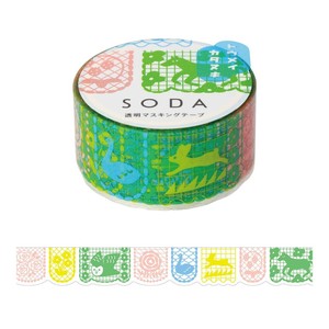 【キングジム】＜ SODA  ソーダ ＞ キリエ  型抜き  (20mm) CMTD20-006   /  透明マスキングテープ
