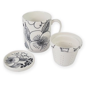 フタツキハーフマグ コクリコ【日本製】マグカップ 茶こし 蓋付き おうちカフェ 食器 磁器 マグ